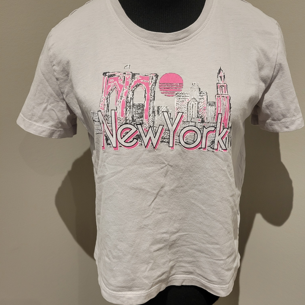 Rebel Sugar White and Pink New York Kids Tee